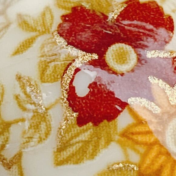 VTG Mid Century Japan Cream Floral Beaded Necklace Gold Tone Spacers 50s Lucite - Picture 6 of 14